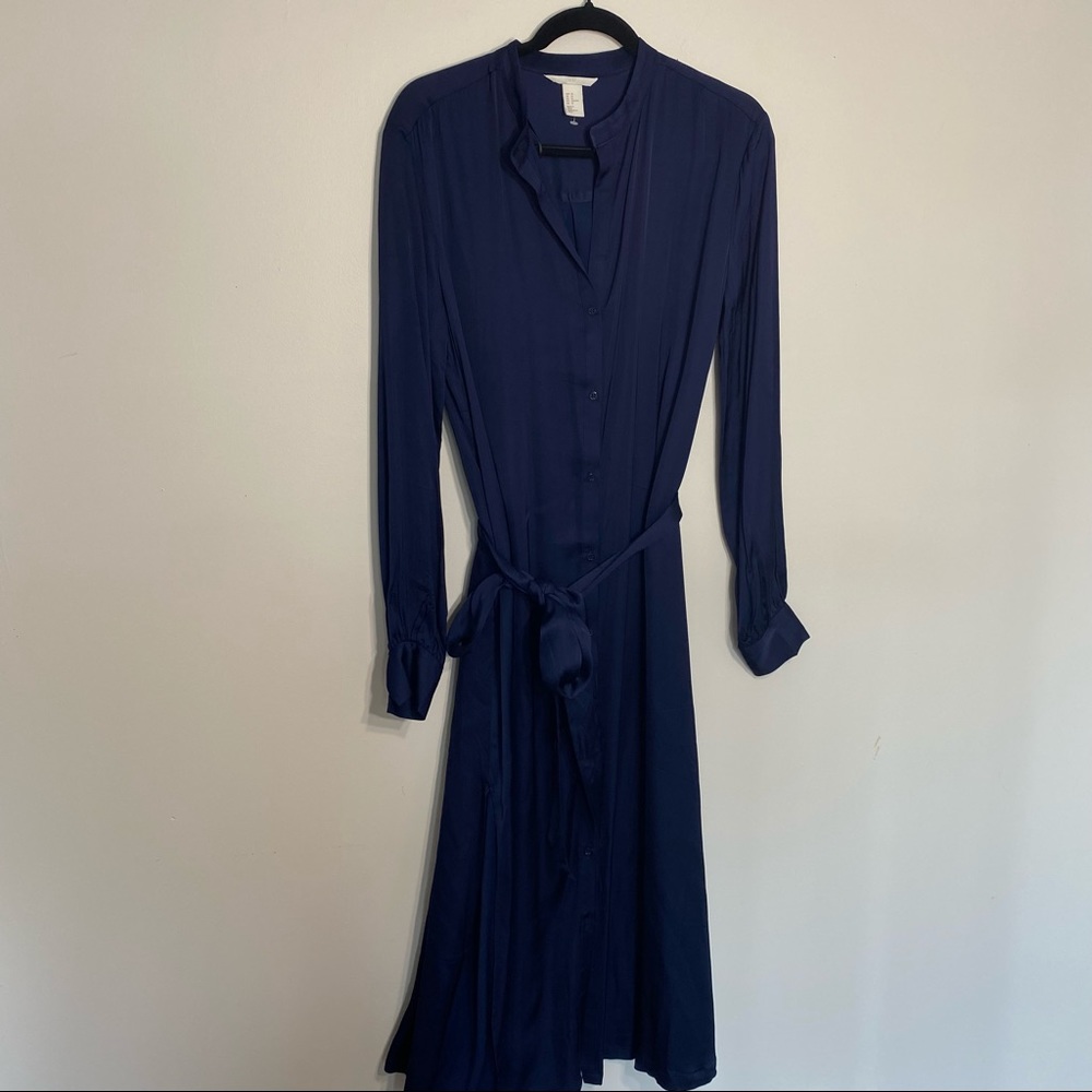 Classy Satin Button down Shirt dress